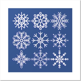 Winter SnowFlakes Posters and Art